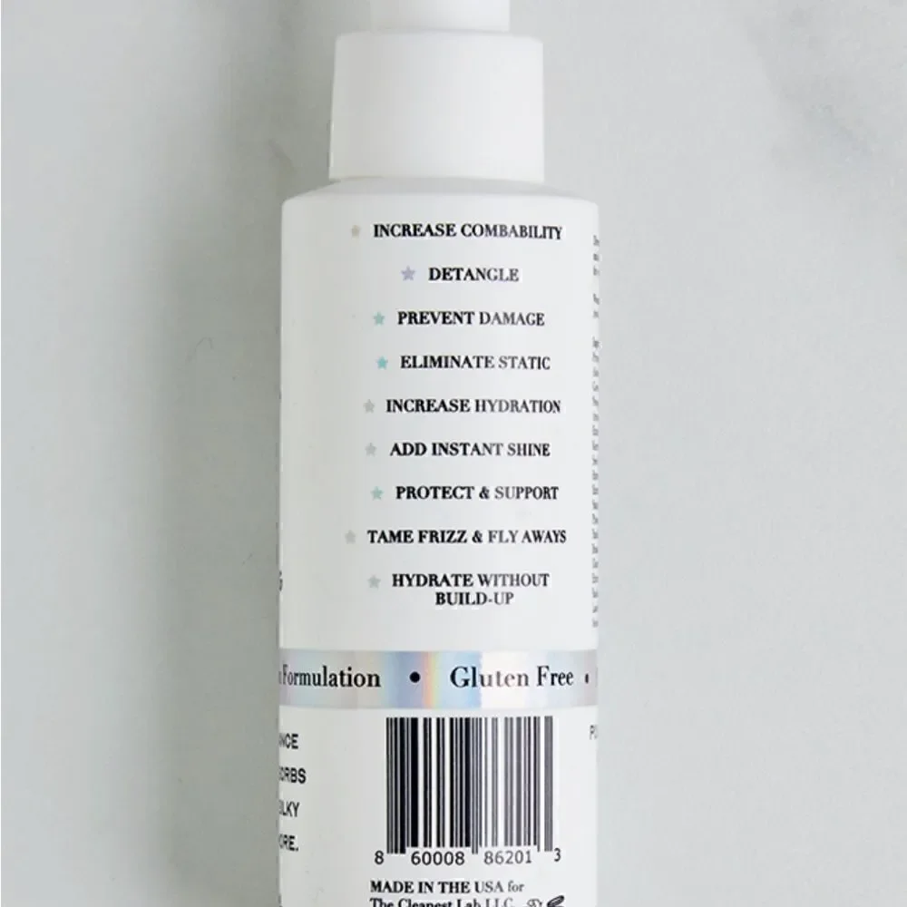 The cleanest lab leave in conditioning spray vegan silicone free gluten free